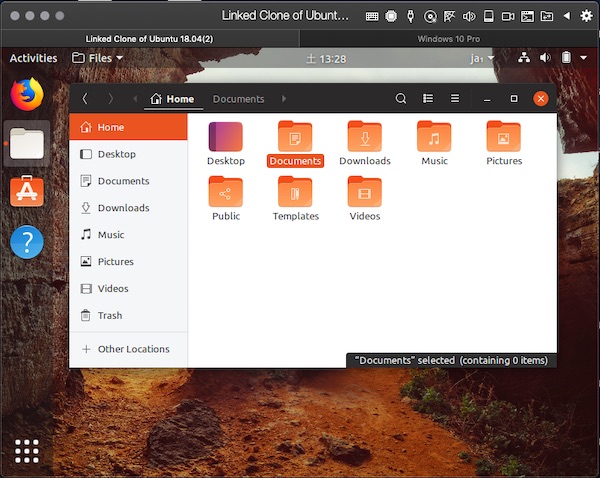 「Ubuntu 18.04」のリンククローン