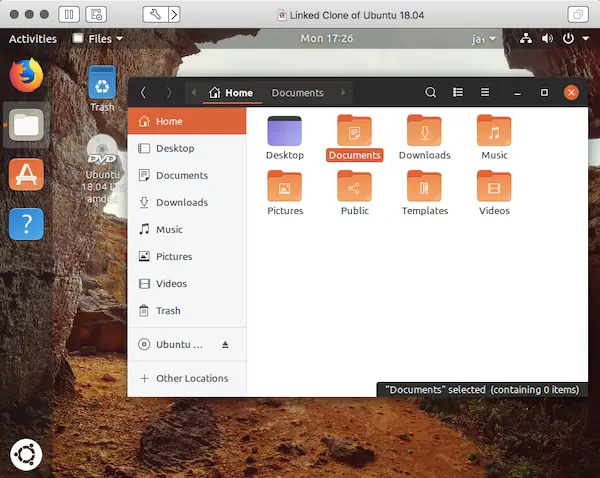 「Ubuntu 18.04」on「VMware Fusion 11 Beta 1」