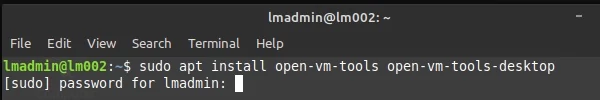 「Linux Mint」に「open-vm-tools」をインストール