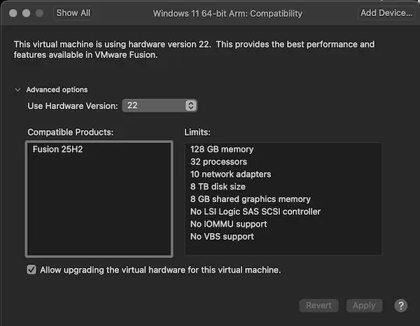 仮想ハードウェア 22